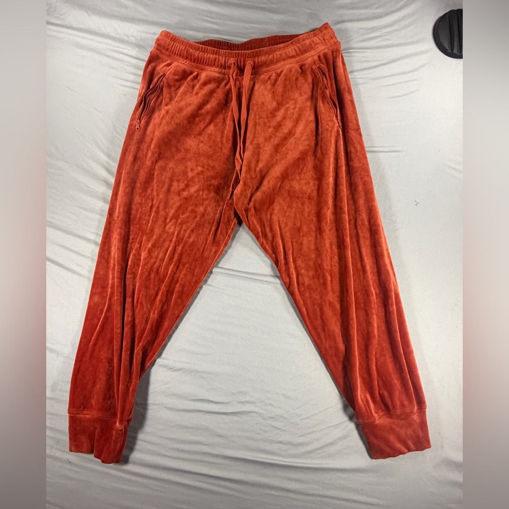 OFFLINE by Aerie Women's Rust Velour Jogger Pants Loungewear Burnt XL